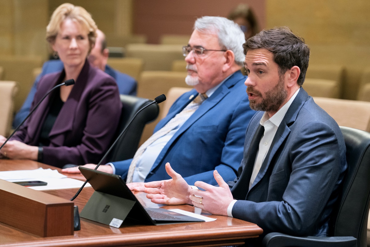 public policy chair shawn smith testifies at MN senate hearing - Feb 2023